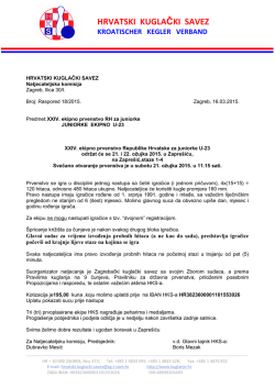 Juniorke - Hrvatski kuglački savez