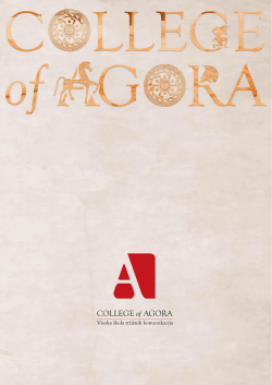 Online PDF katalog AGORA - Visoka &scaron;kola trži&scaron;nih komunikacija