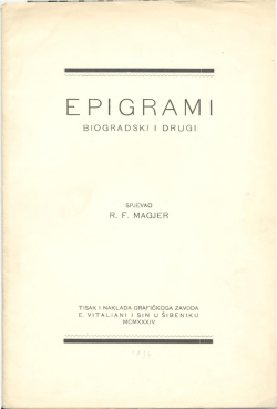 Epigrami - Gradska i sveučili&scaron;na knjižnica Osijek
