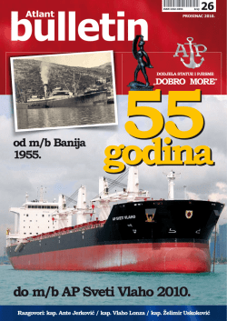 prosinac 2010. - Atlantska plovidba dd Dubrovnik