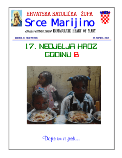 29. srpnja - July 29th - Hrvatska katolička župa Srca Marijina