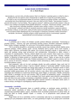 Kako radi astronomija, ČIS 1