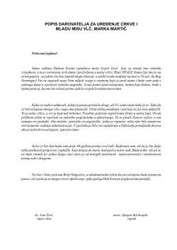 Prilog br. 5. Darovatelji za uređenje crkve i Mladu Misu