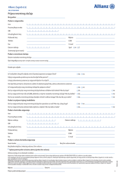 Prijava nesretnog slucaja Allianz