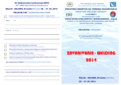 ZAVARIVANJE - WELDING 2014