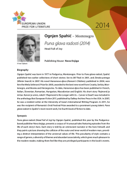 Puna glava radosti (2014) - European Union Prize for Literature