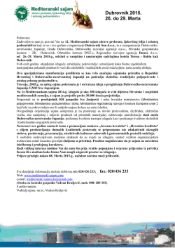 Prijavnice i dokumenti za izlagače iz država Ex YU Prijavnica za