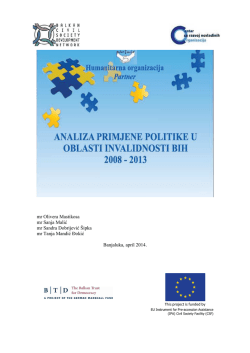analiza primjene politike u oblasti invalidnosti bih