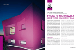 Svjetlo po mjeri čovjeka light to the meaSure of man