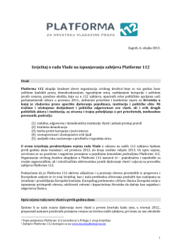 Izvje&scaron;taj Platforme 112 - Srpski demokratski forum