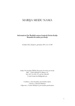 MARIJA MEĐU NAMA - Školske sestre franjevke