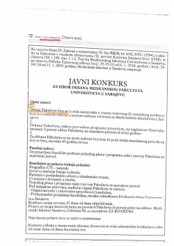 AVNI KONKURS - Prof Izet Masic MD, PhD