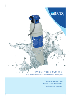 Filtriranje vode s PURITY C