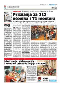 Istraživanje, slušanje priča i kreativni prikaz doživljaja o gradu