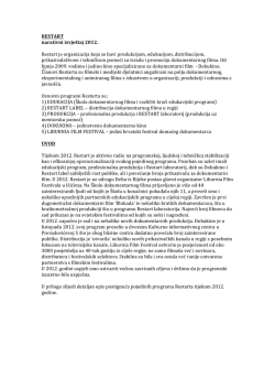 Narativni i financijski izvje&scaron;taj 2012.