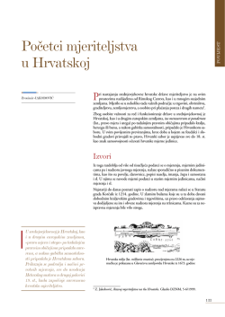 početci mjeriteljstva u Hrvatskoj