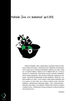 Podlistak &bdquo;Zene,mir,bezbednost&ldquo; april 2012.