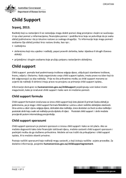 Child Support - Croatian - Department of Human Services