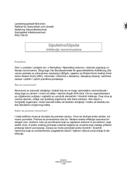 Uputstvo/Uputa Infekcije norovirusima