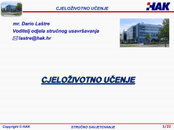 CJELOŽIVOTNO UČENJE