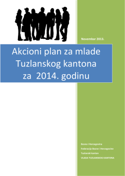 Akcioni plan za mlade Tuzlanskog kantona za 2014. godinu