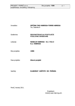 Elaborat za&scaron;tite od požara