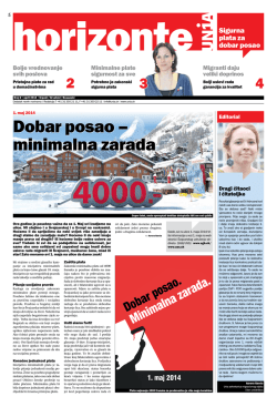 Dobar posao &ndash; minimalna zarada