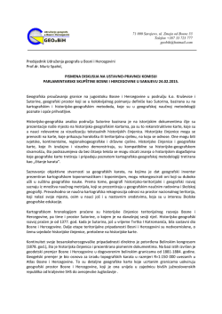 Predsjednik Udruženja geografa u Bosni i Hercegovini