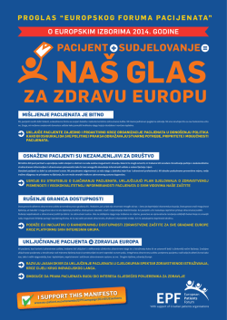 PACIJENT SUDJELOVANJE