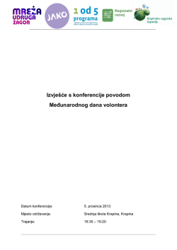 Izvje&scaron;će s konferencije povodom Međunarodnog