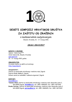 10.simpozij HDZZ - Druga obavijest