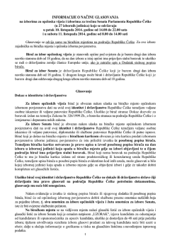 INFORMACIJE O NAČINU GLASOVANJA