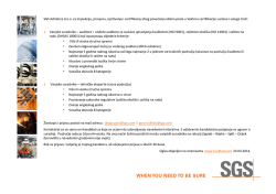 SGS Adriatica d.o.o. trazi vanjske suradnike auditore i