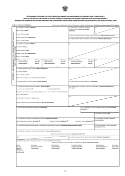 Świadectwo zdrowia dla eksportowanych do Czarnog&oacute;ry produkt&oacute;w