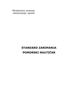 standard zanimanja pomorski nautičar