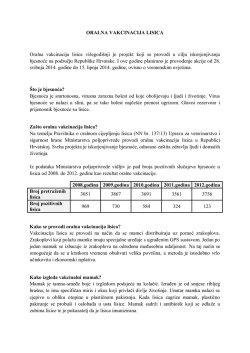 Oralna vakcinacija lisica - Općina Sveti Petar Orehovec