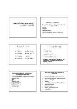 HOLISTIČKI PRISTUP STARIJIM DR SNEŽANA MIĆANOVIĆ