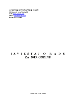 Izvje&scaron;taj o radu za 2013.