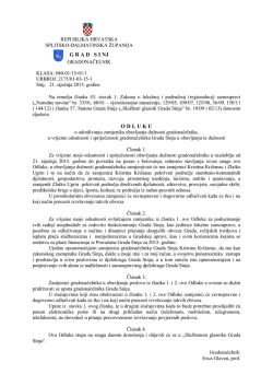 Odluka - mijenjanje gradonačelnika zbog spriječenosti