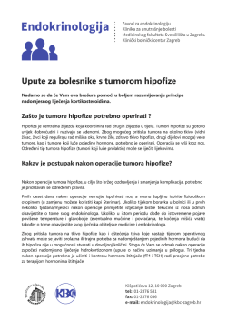 Informacije o operacijama tumora hipofize