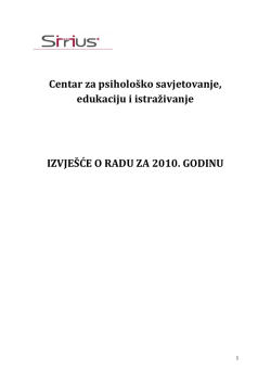 Centar za psiholo&scaron;ko savjetovanje, edukaciju i istraživanje