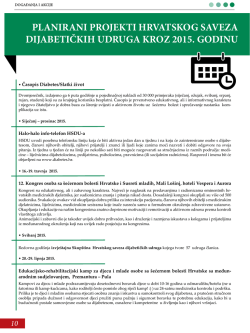 planirani projekti hrvatskog saveza dijabetičkih udruga kroz 2015