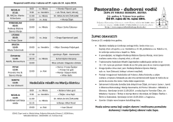 Hodoča&scaron;će mladih na Mariju Bistricu ŽUPNE OBAVIJESTI