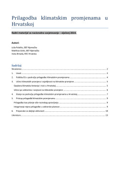 Prilagodba klimatskim promjenama u Hrvatskoj