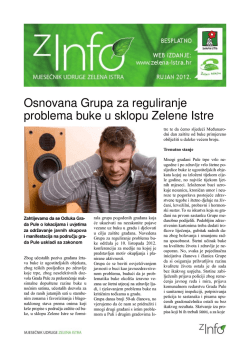 Osnovana Grupa za reguliranje problema buke u