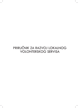 priručnik za razvoj lokalnog volonterskog servisa