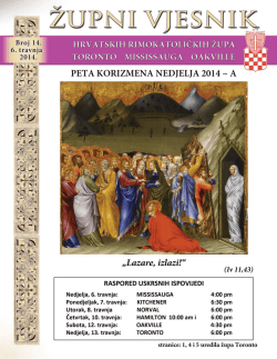 6. travnja, 2014. - Župa Hrvatskih Mučenika