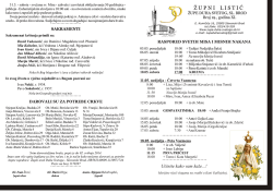 Broj 19, nedjelja - Župa Duha Svetoga