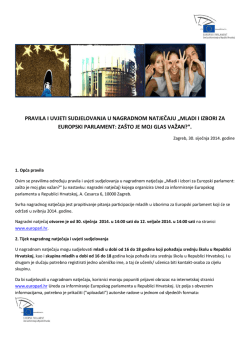 Pravila natječaja.30.1.2014. - Europski parlament