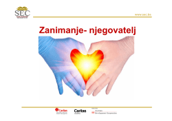 Zanimanje- njegovatelj